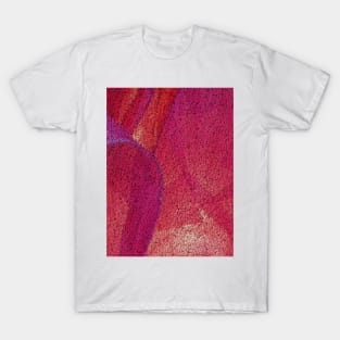 abstract contemporary design in many shades  of pink and purple T-Shirt